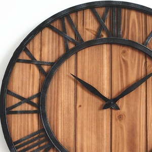 Wooden <strong>Wall</strong> <strong>Clock</strong> Indoor <strong>Silent</strong> Battery Wood Big Size 18 23inch Operated Wrought Noiseless Gear Quartz <strong>Wall</strong> <strong>Clock</strong> for Decoration - Product Image 3