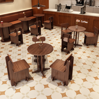 Meubles de restaurant, café et bar modernes sur mesure, table et chaises en bois massif, chaises de salle à manger industrielles pour espace de détente