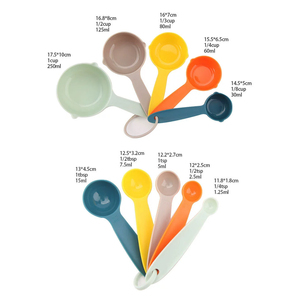 Juego de Tazas y Cucharas Medidoras Ajustables de Colores, Cucharas Medidoras de Plástico para Cocina y Repostería - Product Image 2