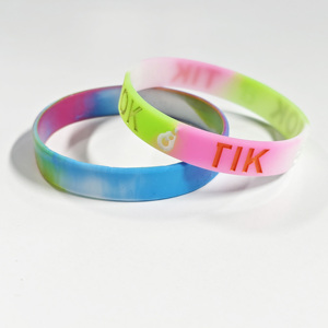 Design Christmas Silicone Keychain Bracelet Silicone Card Holder with Bracelet Fluorescent for Kids - Product Image 1