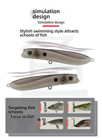 Leurre de pêche Hessen pour eaux peu profondes, leurre artificiel rigide en plastique, type Wobbler, pour la pêche au bar, aux poissons d'eau douce, en lac et en rivière