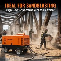Compresseur d'air diesel BLURBLY BC600 17 bar 17 m³/min, compresseur d'air à vis portable avec moteur Cummins pour le forage minier
