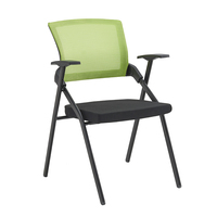 Chaise de formation pliable en maille, siège de réunion, avec tablette et fente pour écriture