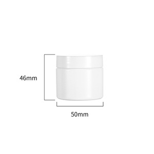 White <b>Plastic</b> <b>Bottle</b> 50ml 47mm Wide Mouth Screw Cap Cosmetic Jar <b>Empty</b> Container Cylinder Shape Universal Lid - Product Image 4
