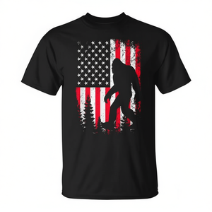 Camiseta Promocional con Diseño de Bigfoot Sasquatch Firecracker American USA 4th of July - Product Image 2