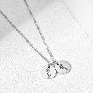 Colgante de Flor de Acero Inoxidable, Diseño Clásico de Planta, Accesorio de Joyería Unisex - Product Image 6