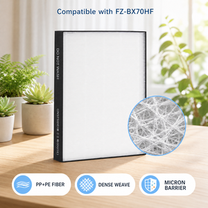 Filtre <span class=keywords><strong>HEPA</strong></span> FZ-BX70HF compatible avec le <span class=keywords><strong>purificateur</strong></span> <span class=keywords><strong>d</strong></span>'<span class=keywords><strong>air</strong></span> Sharp KC-700Y5 KC-70E9 KC-B70, capture les particules PM2.5, le pollen, les squames <span class=keywords><strong>d</strong></span>'animaux et la fumée. - Product Image 6
