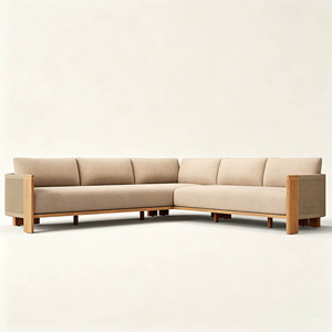 Meubles de luxe pour patio et jardin, ensembles de canapés de jardin, meubles en teck, canapé d'extérieur en teck massif, canapé modulable - Product Image 3