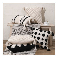 Innermor personnalisable 18 "x 18" géométrique Dot tufté jeter taie d'oreiller carré housse de coussin gland Polyester hôpitaux noël