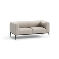 Excellent ensemble de canapés sectionnels minimalistes rembourrés, éponge haute densité, pieds en métal, pour bureau, zone de réception commerciale