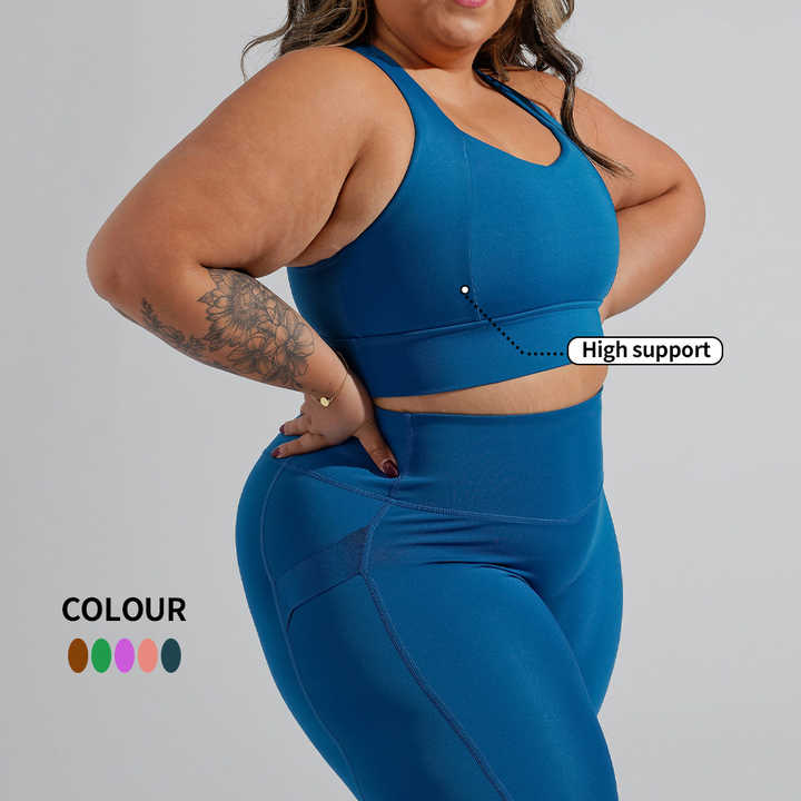 MEJING Plus Size Leggings With Pockets - High Waisted Yoga Pants With Tummy Control & Mesh Panels