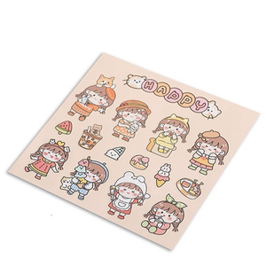 Op maat gemaakte schattige decoratieve cartoon stickers van vinyl <span class=keywords><strong>PVC</strong></span> met kiss-cut, voor kindercadeaus - Product Image 1