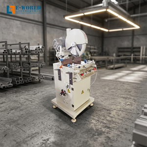 เครื่องตัดใบเลื่อยวงเดือนแบบมอเตอร์เดี่ยว EWORLD ความแม่นยำสูง 380V 1.1kW สำหรับตัดโปรไฟล์หน้าต่างและประตู PVC - Product Image 1