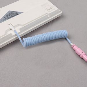 Nhà máy trực tiếp tùy chỉnh USB C để USB C cuộn cáp cho chơi game Bàn Phím Cơ khí Nylon bện cáp chơi game - Product Image 2