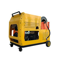 Machine de nettoyage de canalisations à essence télécommandée 37HP 80LPM, nettoyeur haute pression pour plomberie avec kit de buses
