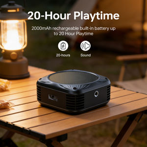 Haut-parleur solaire portable 5W ES-T81, résistant aux chocs, enveloppé de silicone, audio extérieur avec écrou M8 pour montage sur vélo - Product Image 3