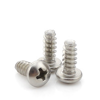 Vis autotaraudeuses en acier au carbone nickelé à tête ronde, vis à tête cylindrique Phillips à queue plate pour jouets M1/M2/M3/M4/M5
