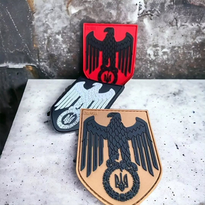 Parches de Goma Suave de PVC con Logotipo Personalizado en 3D, Parches de Velcro con Diseño de Águila y Tridente Ucranianos Transparentes para Coser en Gorras de Camionero - Product Image 2