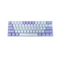 Nouveau clavier mécanique portable classique noir et blanc 61 touches 60% personnalisable, interchangeable à chaud, triple mode, rétroéclairage RVB, USB-C pour ordinateur