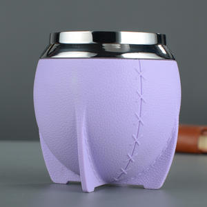 Fabricante de Copo de <span class=keywords><strong>Yerba</strong></span> Mate Argentino em Aço Inoxidável 18/8 com Parede Dupla e Couro, 280ml, com Canudo Bombilla - Product Image 4