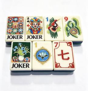 Colorful Custom Japanese American Chinese Mahjong Tiles Acrylic Mahjong Game Set for <b>Entertainment</b> - Product Image 4