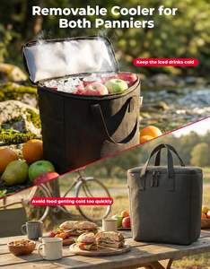 Bolsa Térmica Impermeable para <span class=keywords><strong>Bicicleta</strong></span>, Bolsa de Almacenamiento para Portaequipajes Trasero con Soporte para Botella de Agua - Product Image 3