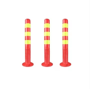 Đường bên nhựa blinding mùa xuân bollard PU giao thông cực cảnh báo bài - Product Image 4