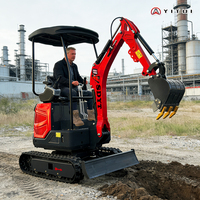 Mini-excavatrice durable et résistante à l'usure de 2 tonnes avec godet renforcé, fonctionnant durablement grâce à un moteur Kubota robuste