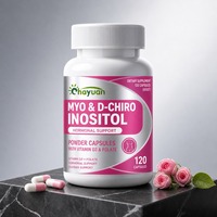 Vente en gros OEM Marque privée 120 capsules de Myo & D-Chiro Inositol en poudre avec Vitamine D3 et Folate pour la santé hormonale et ovarienne