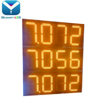 Pantallas Digitales de Publicidad para Gasolineras en Arabia Saudita, 8.888 8.88 RS 485, Color Ámbar Blanco, Letrero LED para Precios de Gasolina