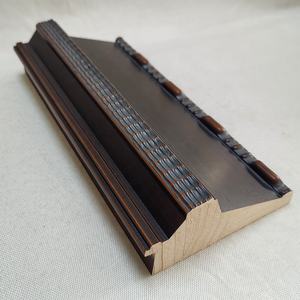 Cornice di alta qualità larghezza 4.8 pollici stampaggio di legno lunghezze impiallacciatura colore ciliegio classica cornice per foto - Product Image 5