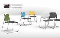 Chaise élévatrice moderne à structure métallique robuste, empilable, en plastique, pour la maison, le bureau, le salon, l'hôpital, l'école, la salle de conférence – Vente directe usine