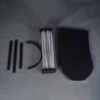 Support publicitaire pliable en tube d'aluminium, robuste, sur pied, portable, pour salon professionnel, table de promotion et de réception