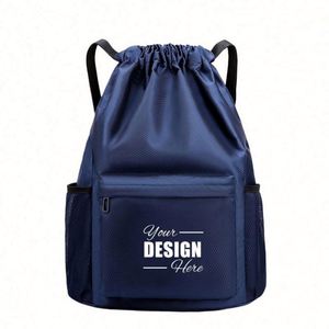 Custom Water-Resistant Gym Bag with Wet/Dry Separator, Lightweight & Durable <b>Drawstring</b> <b>Backpack</b> for Men & Women - Product Image 1