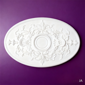 Modern Gypsum <b>Ceiling</b> Rose Moulding Customized Sizes Smooth Surface Environmental Friendly for Exterior Hotel Villa Hospital - Product Image 1