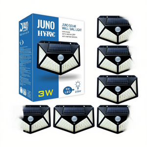 Lampe murale solaire Juno 3W IP65, lampe LED extérieure avec détecteur de mouvement - Product Image 3
