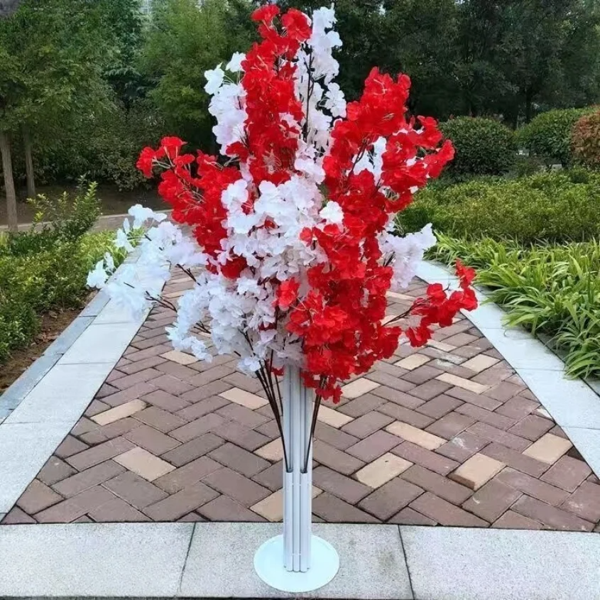 Rouge vif et blanc