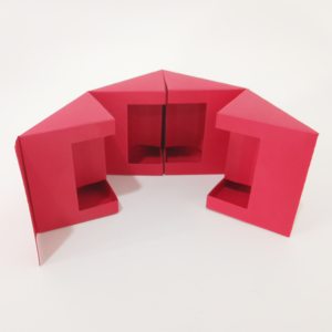 Folding box with recycled material for essential oil