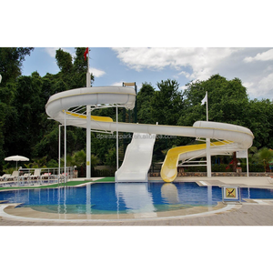 Commercial Aqua Play Equipment Resort Hotel Custom Water <strong>Slide</strong> Backyard <strong>Pool</strong> Tube <strong>Slide</strong> FRP Curved Water <strong>Slide</strong> - Product Image 1