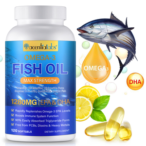 Acentiallabs 鱼油补充剂 <span class=keywords><strong>Omega</strong></span> <span class=keywords><strong>3</strong></span> 脂肪酸补充剂 <span class=keywords><strong>Omega</strong></span> <span class=keywords><strong>3</strong></span> 脂肪酸软胶囊 男士女士补充剂软胶囊 - Product Image 1
