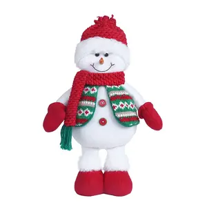 EAGLEGIFTS नई शैली क्रिसमस सजावट भरवां खिलौने अनुकूलित खड़े स्नोमैन सांता गनोम क्रिसमस गुड़िया