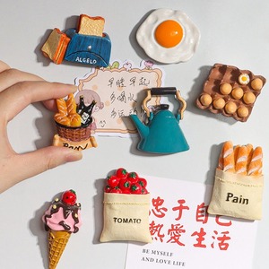 Nouveaux produits 2025 : Aimants de réfrigérateur amusants pour la décoration de la maison, aimants de réfrigérateur en résine 3D mignons en forme de pain - Product Image 3