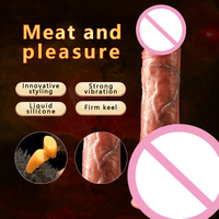 Super Dehnbarer Flüssig-Silikon-PVC Beheizter Vibrator Großer Realistischer G-Punkt-Stimulator Weicher Wasserdichter IPX5 Dildo für Frauen