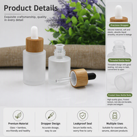 Flacon compte-gouttes SMK G-04 Série 20ml-100ml en verre dépoli épais pour huile essentielle, couleur personnalisable, pour huile capillaire, sérum, ou gouttes pour les yeux