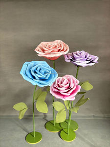 Fleur géante en papier de luxe en gros, rose artificielle faite à la main, grande pour mariage, Saint-Valentin, toile de fond, événement, scène, photo - Product Image 5