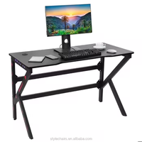 Ordinateur réglable de table de jeu de table de bureau de PC en forme de K de RVB avec la texture de fibre de carbone