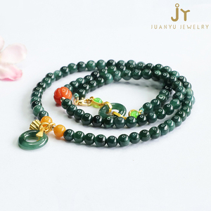 Birmanie Jadéite <span class=keywords><strong>Collier</strong></span> Avec Glands Véritable Pierre Ronde Donut Jade <span class=keywords><strong>Collier</strong></span> De Perles Pour Les Femmes Bleu Myanmar Jade Perles <span class=keywords><strong>Collier</strong></span> - Product Image 5