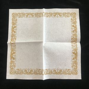 De como servilletas de cóctel 23X23xm 1ply Color blanco con patrón impreso para restaurante o fiesta - Product Image 5