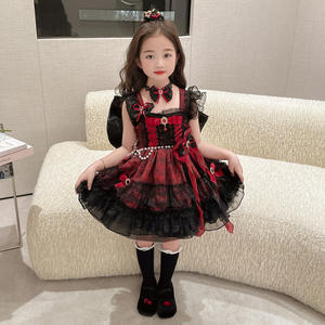 2025 Halloween gótico vampiro Lolita vestido niña princesa disfraz para niñas bebés - Product Image 1