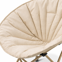 Chaise pliante ergonomique Oxford à coque rigide pour jardin, directement de l'usine, avec rembourrage et poche latérale